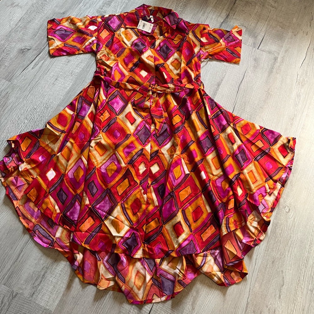 Midi dress button down